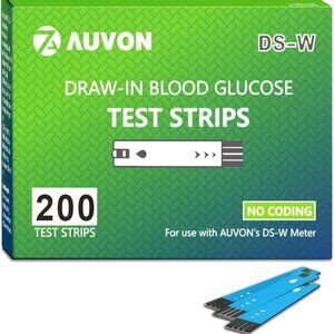 AUVON DS-W Draw-in Blood Glucose Test Strips AUVON DS-W Diabetes Sugar Testing